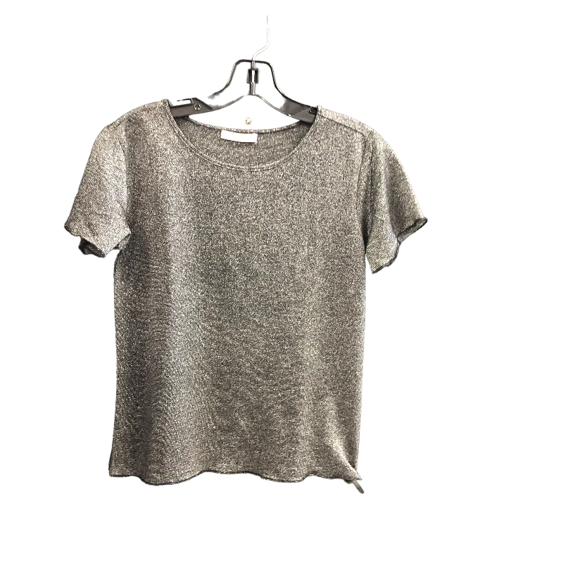 Black & Silver Top Short Sleeve Cmc, Size M