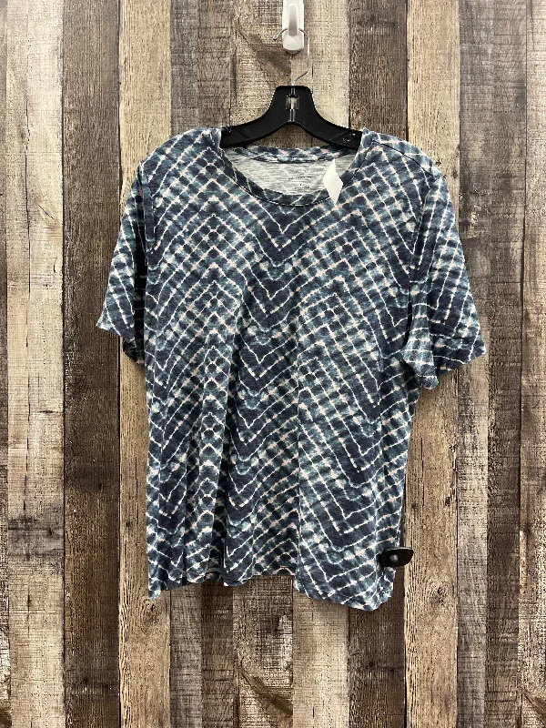 Blue & Pink Top Short Sleeve Banana Republic, Size Xl