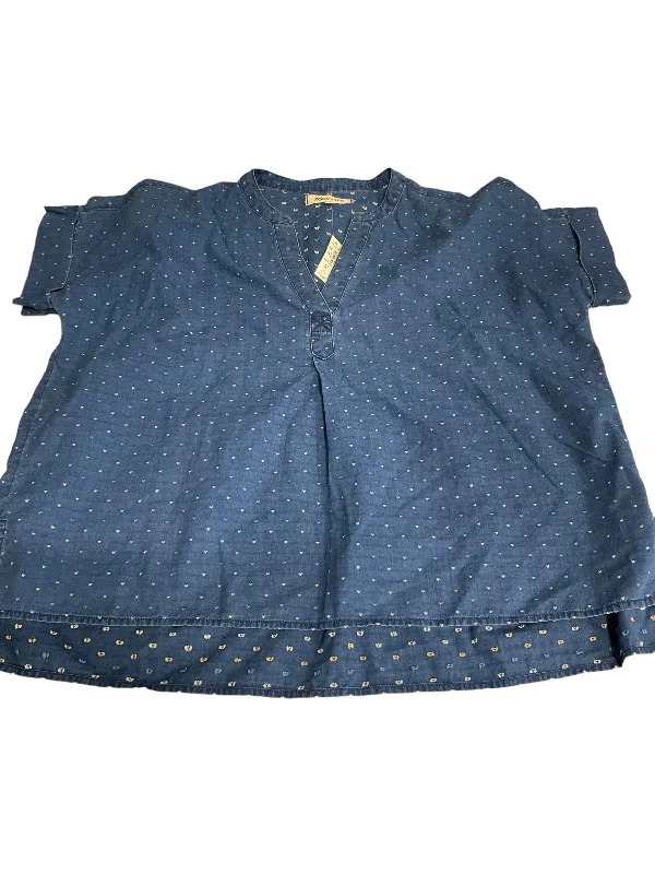 Blue Top Short Sleeve Madewell, Size S