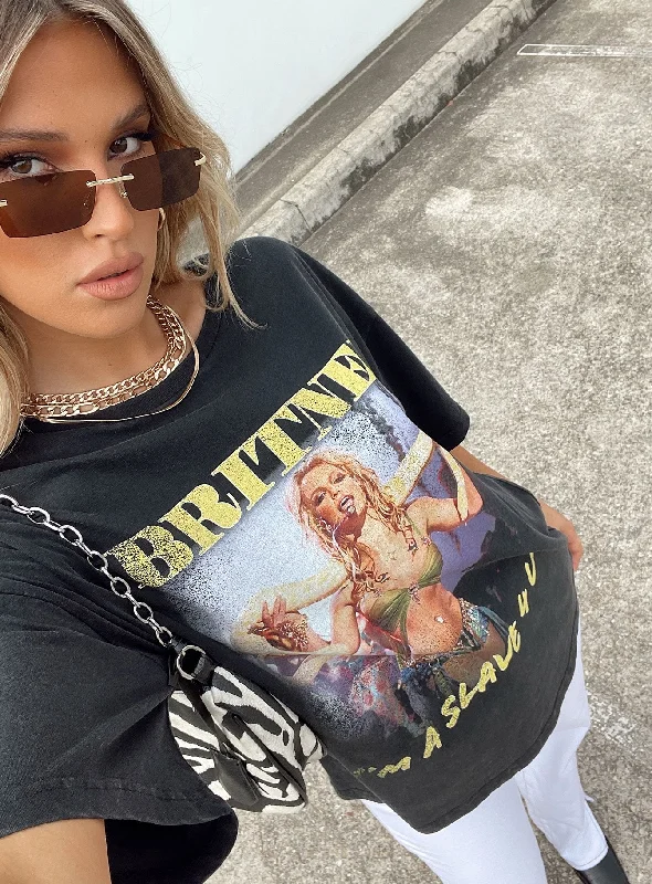 Britney Oversized Tee Black