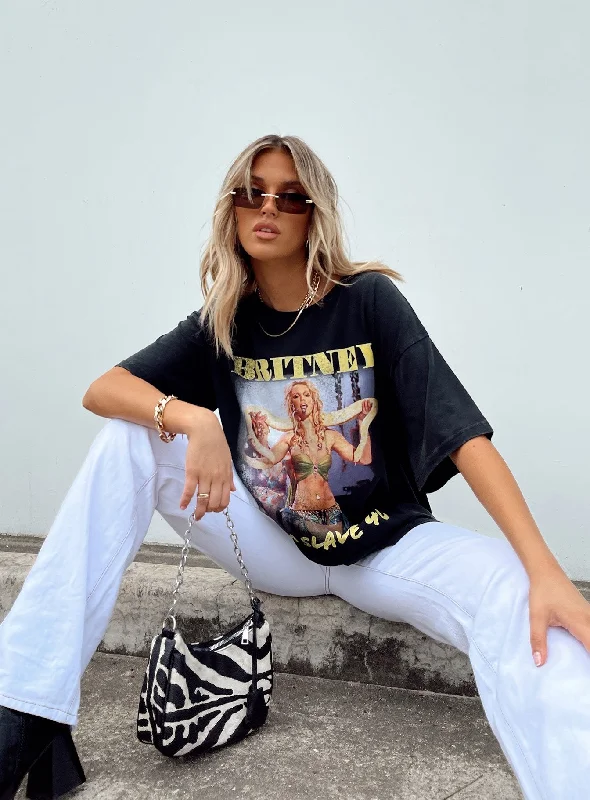 Britney Oversized Tee Black