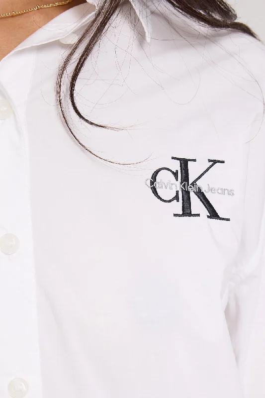 Calvin Klein Loose Monologo Shirt Bright White