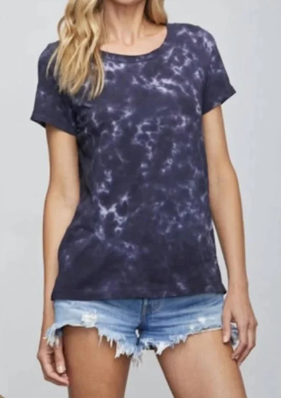 Cannon T-Shirt In Navy Cloud Wash