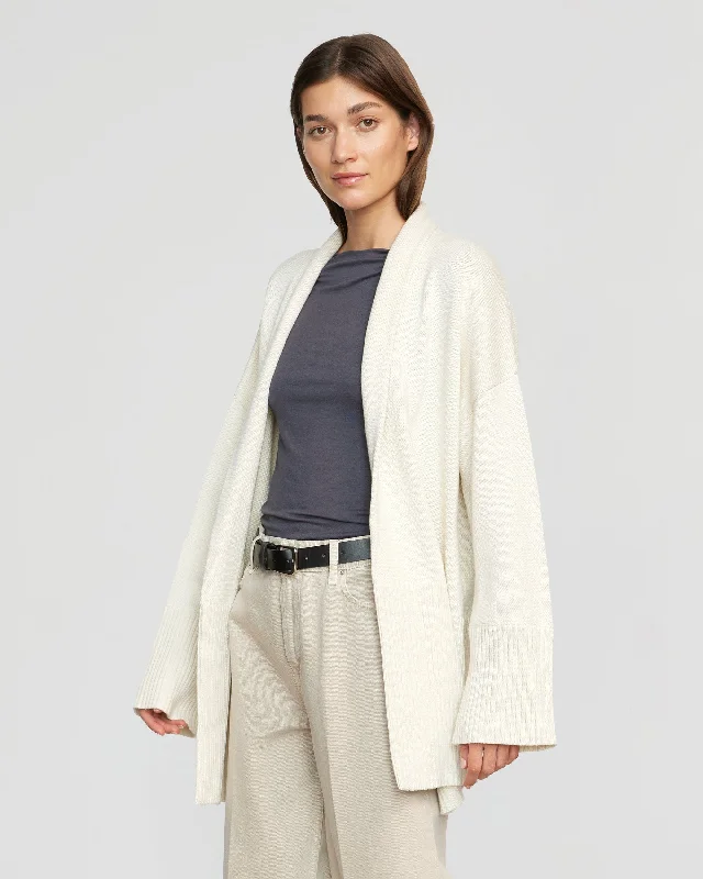 Carla Organic Cotton Split-Back Cardigan