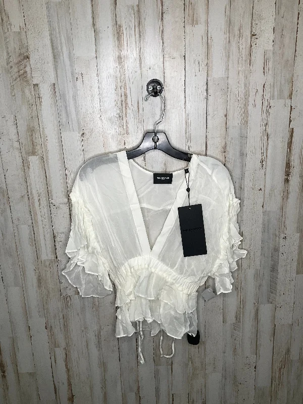 Cream Top Short Sleeve Cma, Size S