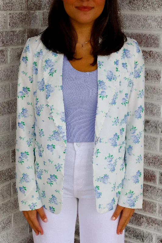 Down To Business Floral Blazer