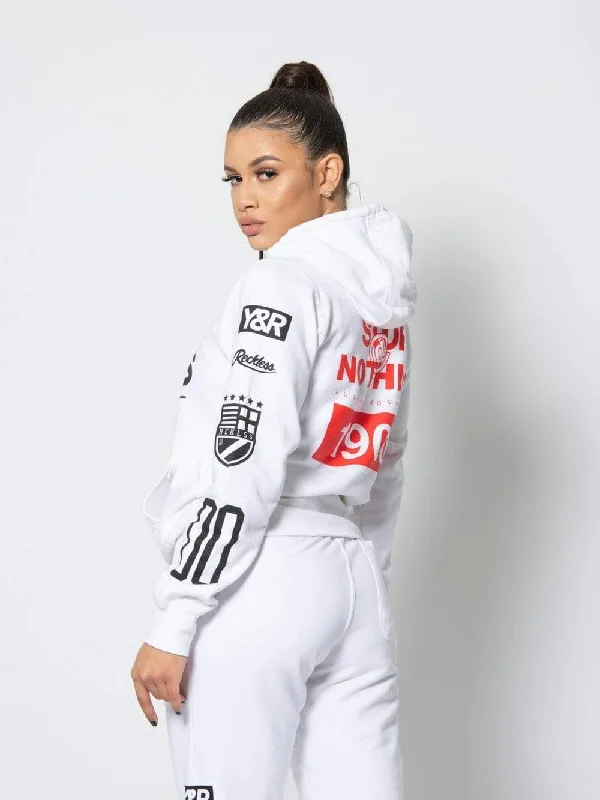 Miss Fast Track Jr Hoodie - White