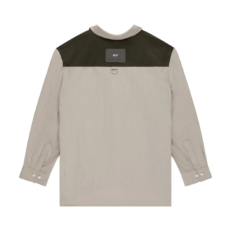 FUTURE BOY OVERSIZED NYLON SHIRT - KHAKI/SAND