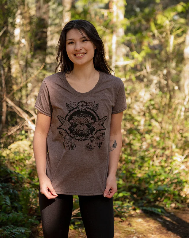 HUMMINGBIRD - Women's Eco Tee - Heather Brown