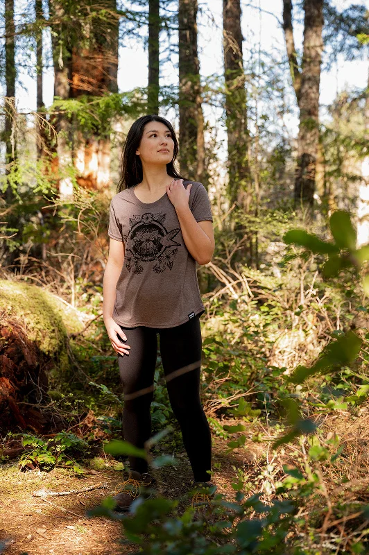 HUMMINGBIRD - Women's Eco Tee - Heather Brown