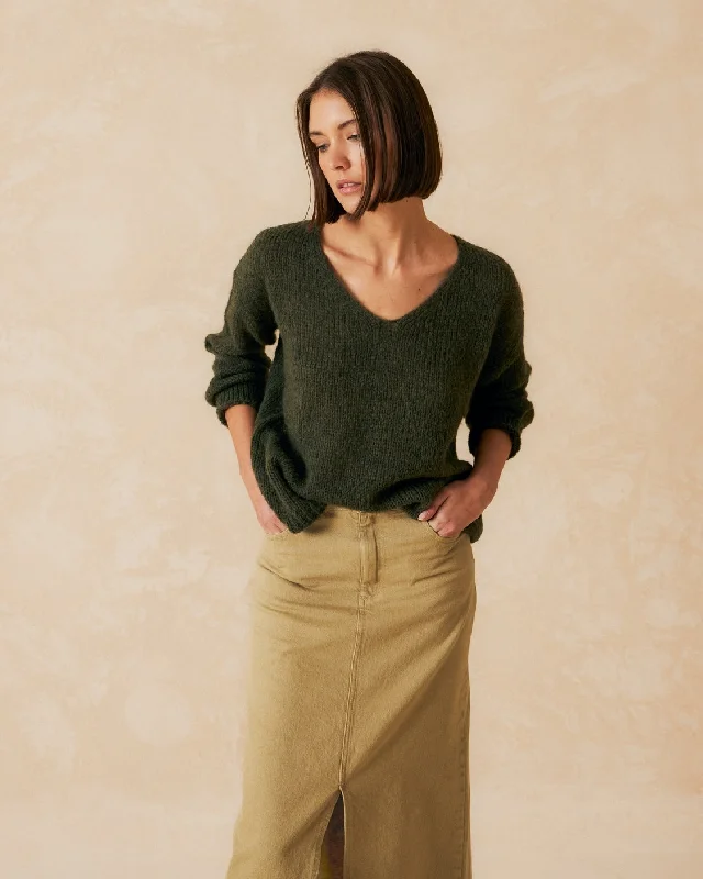 Indi & Cold Chunky V-Neck Sweater