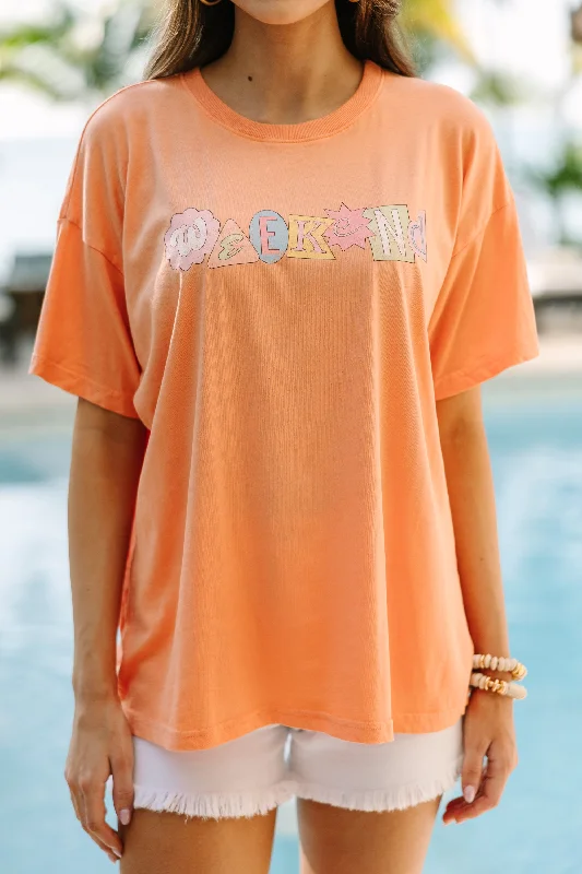 It's The Weekend Orange Graphic Tee