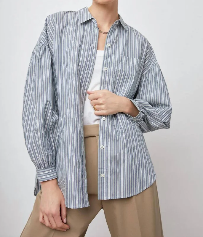 Janae Shirt In Bank Stripe