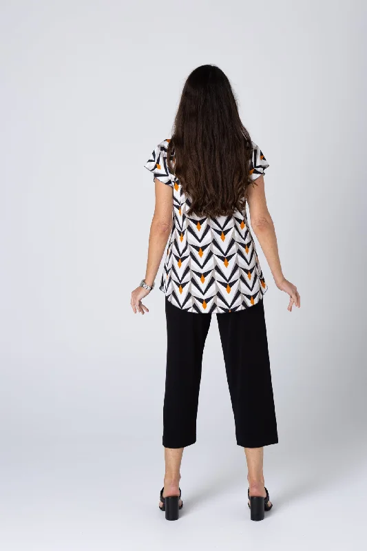 Jewel Print Short Sleeve Jersey Top