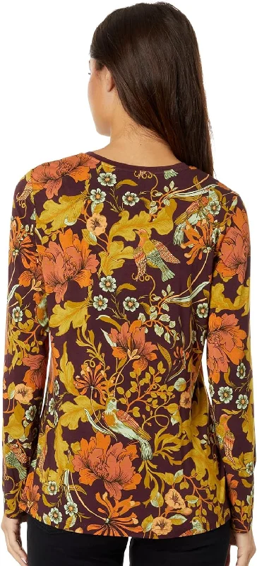 Johnny Was Women's Salamanca Favorite Long Sleeve V-Neck Tee Multi