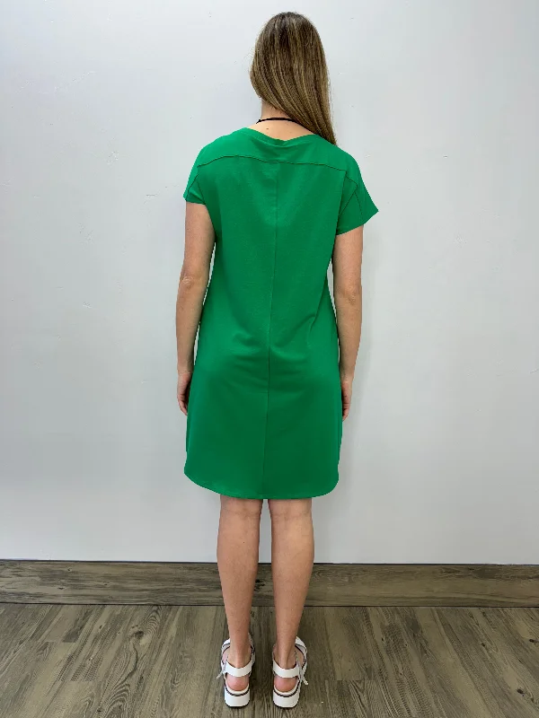 Kelly Green Bamboo Jersey Short Sleeve Dress