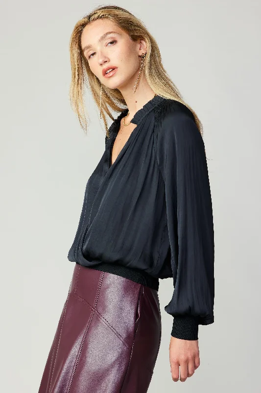 Ruffled Surplice Blouse