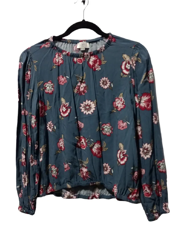 Multi-colored Blouse Long Sleeve Loft, Size S