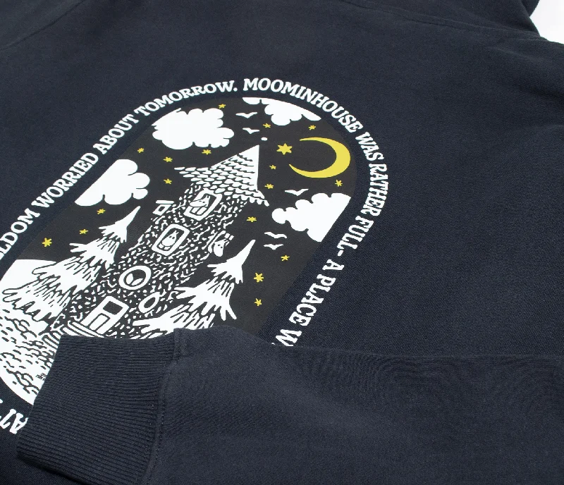 Organic Premium Hoodie Moominhouse - Navy