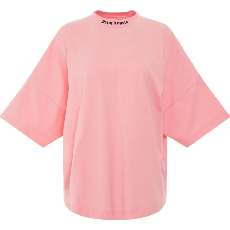 Palm Angels Classic Logo Oversized Pink T-Shirt