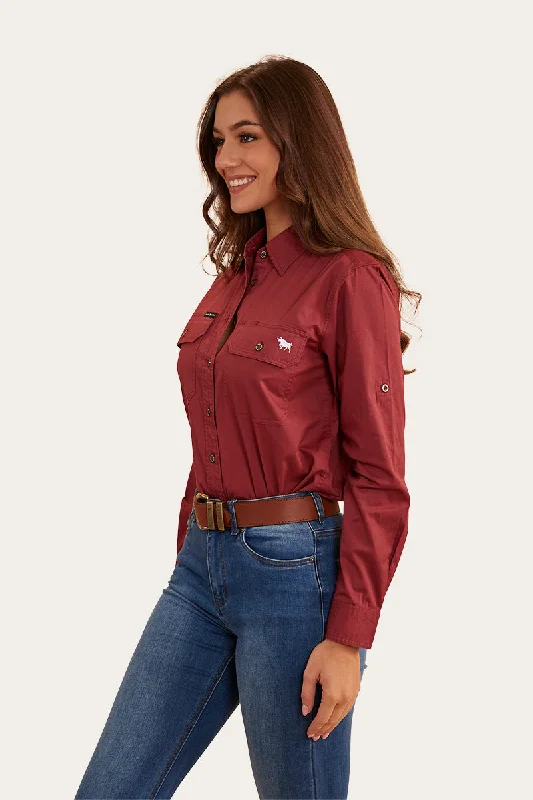 Pentecost River Womens Full Button Work Shirt - Cedar