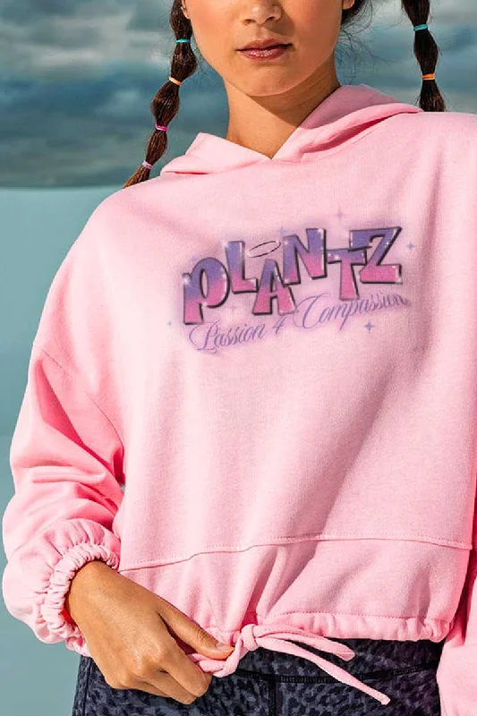 Plantz - Pink - Cropped Hoodie