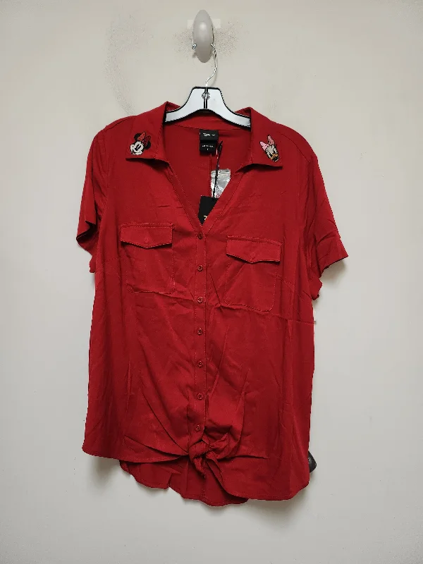 Red Top Short Sleeve Walt Disney, Size 1x