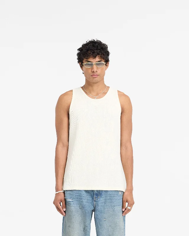 Represent X Duke + Dexter Ribbed Vest - Ecru