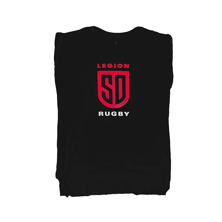 SD Legion Shield Women's Rolled Cuff Black Tee