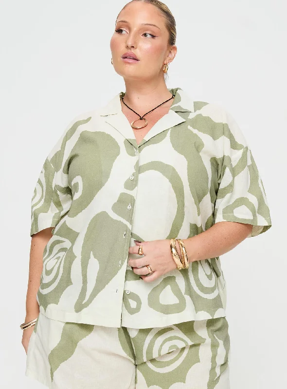 Sea Shirt Green / Cream Curve