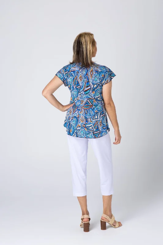 Shells Print Short Sleeve Jersey Top