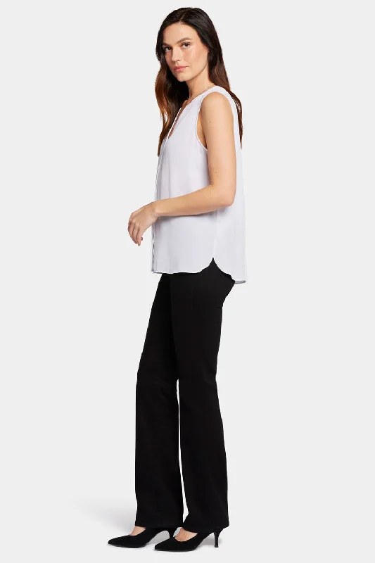 Sleeveless Pintuck Blouse - Optic White