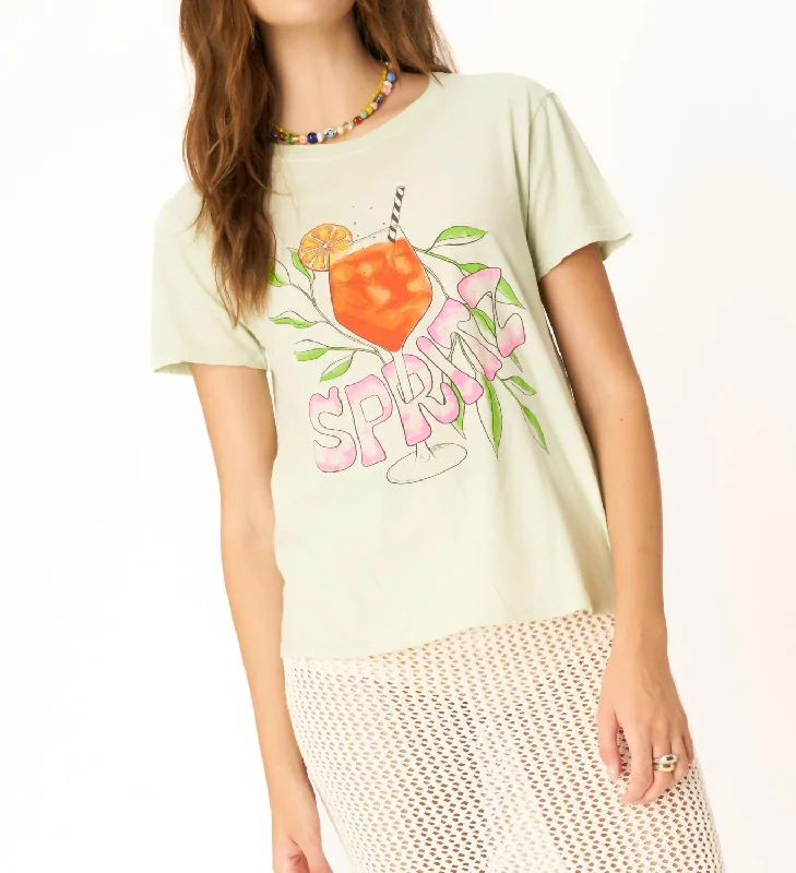 Spritz Tee In Mint Matcha