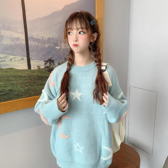 Star Printed Knitted Sweater