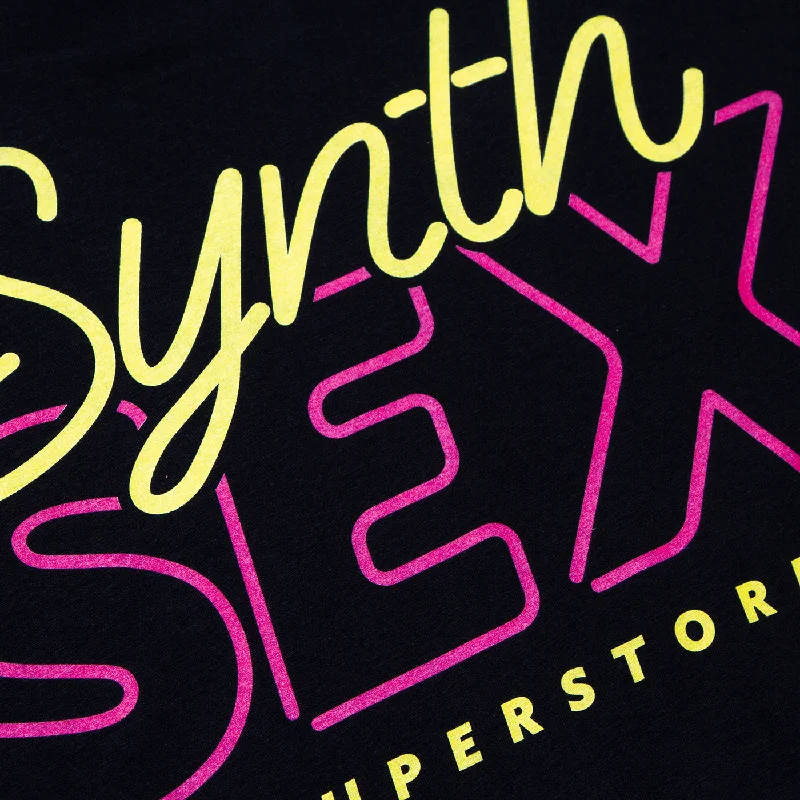 Synth Sex Neon Back Print - Tshirt - Black