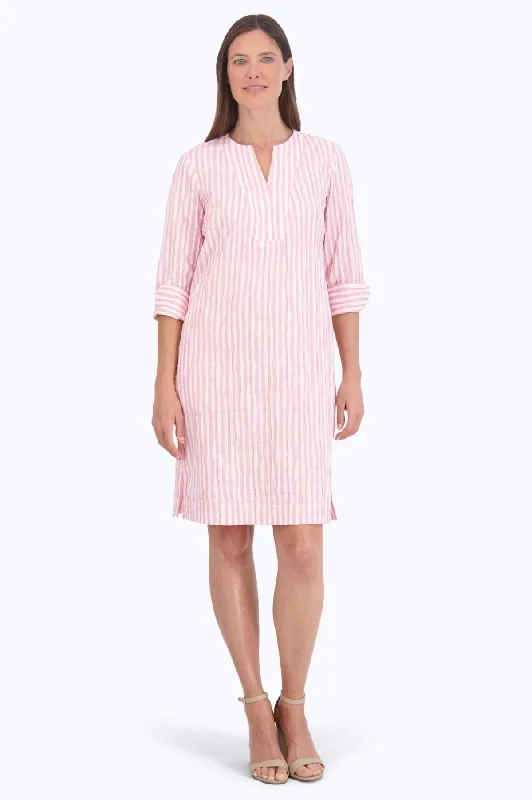 Shell Pink Crinkle Stripe / S