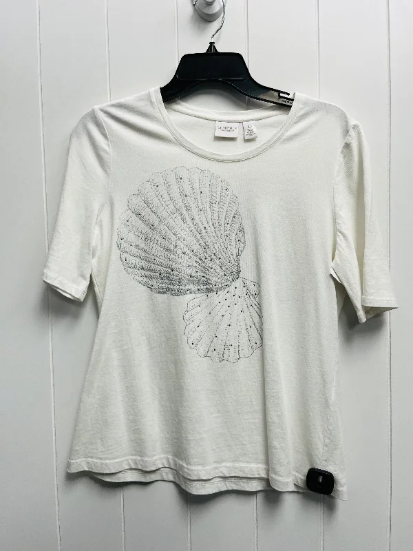 White Top Short Sleeve Chicos, Size S