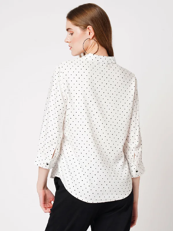 Women Polka Dot Printed Shirt