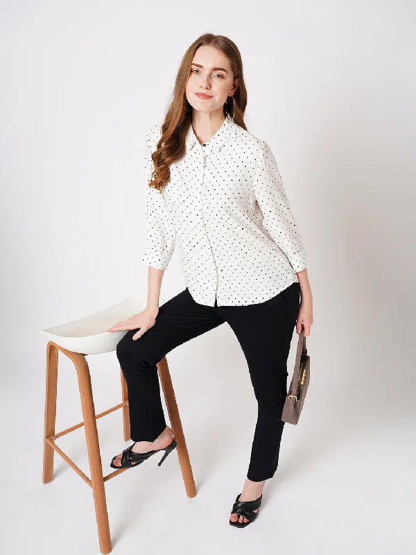 Women Polka Dot Printed Shirt