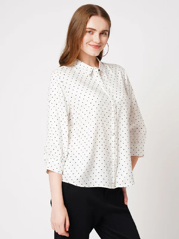 Women Polka Dot Printed Shirt