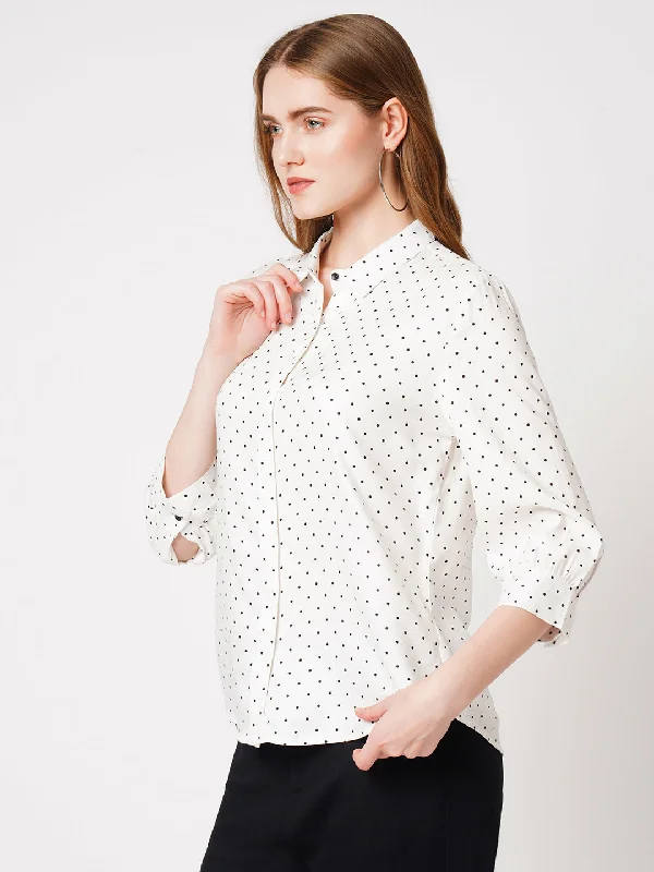 Women Polka Dot Printed Shirt