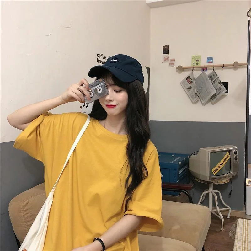 Women's Pure Color Oversize T-shirt